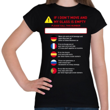 PRINTFASHION Instructions - Női póló - Fekete női póló