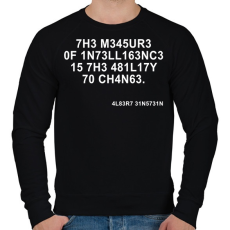 PRINTFASHION intelligencia - Férfi pulóver - Fekete