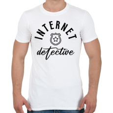 PRINTFASHION Internet detektív - Férfi póló - Fehér