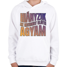 PRINTFASHION Internet előtti agyam - Gyerek kapucnis pulóver - Fehér gyerek pulóver, kardigán