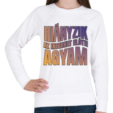 PRINTFASHION Internet előtti agyam - Női pulóver - Fehér