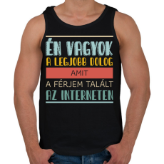 PRINTFASHION Interneten talált a férjem - Férfi atléta - Fekete