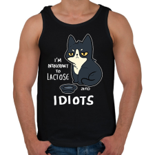 PRINTFASHION Intolerant to idiots - Férfi atléta - Fekete atléta, trikó