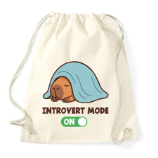 PRINTFASHION Introvert mode - Sportzsák, Tornazsák - Natúr tornazsák