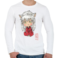 PRINTFASHION Inuyasha - Férfi hosszú ujjú póló - Fehér