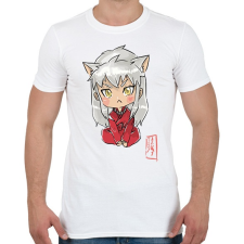 PRINTFASHION Inuyasha - Férfi póló - Fehér férfi póló