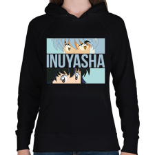 PRINTFASHION Inuyasha - Szemek - Női kapucnis pulóver - Fekete női pulóver, kardigán