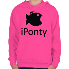 PRINTFASHION Iponty - Gyerek kapucnis pulóver - Fukszia