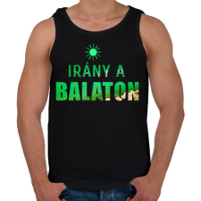 PRINTFASHION irány a balaton - Férfi atléta - Fekete atléta, trikó