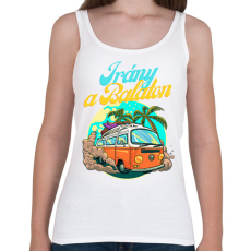 PRINTFASHION Irány a Balaton - Női atléta - Fehér