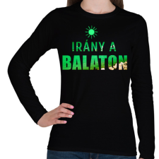 PRINTFASHION irány a balaton - Női hosszú ujjú póló - Fekete női póló
