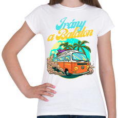 PRINTFASHION Irány a Balaton - Női póló - Fehér