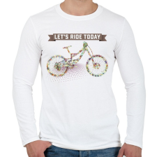 PRINTFASHION Irány biciklizni! - Férfi hosszú ujjú póló - Fehér férfi póló