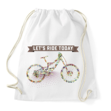 PRINTFASHION Irány biciklizni! - Sportzsák, Tornazsák - Fehér tornazsák