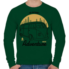 PRINTFASHION Irány egy új kaland - Férfi pulóver - Sötétzöld