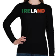 PRINTFASHION Ireland - Női hosszú ujjú póló - Fekete női póló