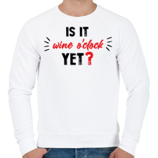 PRINTFASHION Is it wine o'clock yet? - Férfi pulóver - Fehér férfi pulóver, kardigán