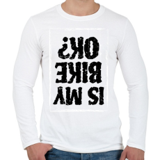 PRINTFASHION Is my bike ok? - Férfi hosszú ujjú póló - Fehér