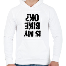 PRINTFASHION Is my bike ok? - Férfi kapucnis pulóver - Fehér női pulóver, kardigán