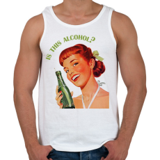 PRINTFASHION Is this alcohol?  - Férfi atléta - Fehér