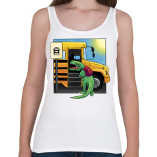 PRINTFASHION Iskolás dínó - Női atléta - Fehér
