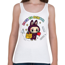 PRINTFASHION Iskolás labubu - Női atléta - Fehér női trikó