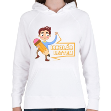 PRINTFASHION Iskolás lettem - Női kapucnis pulóver - Fehér