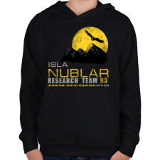 PRINTFASHION ISLA NUBLAR RESEARCH TEAM - Gyerek kapucnis pulóver - Fekete gyerek pulóver, kardigán