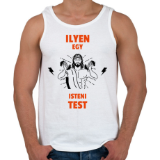 PRINTFASHION ISTENI TEST - Férfi atléta - Fehér