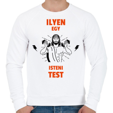 PRINTFASHION ISTENI TEST - Férfi pulóver - Fehér férfi pulóver, kardigán