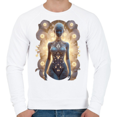 PRINTFASHION Istennő - Férfi pulóver - Fehér