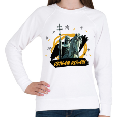 PRINTFASHION István király - Női pulóver - Fehér
