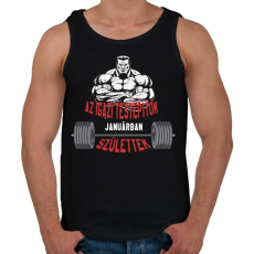 PRINTFASHION IT Január - Férfi atléta - Fekete