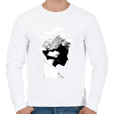 PRINTFASHION It's a cloudy day - Férfi pulóver - Fehér