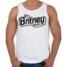 PRINTFASHION It's Britney bitch! Britney Spears - Férfi atléta - Fehér atléta, trikó