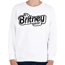 PRINTFASHION It's Britney bitch! Britney Spears - Gyerek pulóver - Fehér gyerek pulóver, kardigán