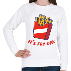 PRINTFASHION It's Fry Day - Női pulóver - Fehér