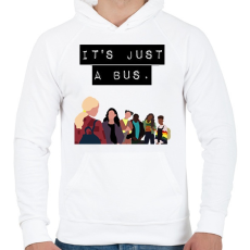 PRINTFASHION It's just a bus. - Férfi kapucnis pulóver - Fehér