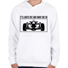 PRINTFASHION It's lights out - Gyerek kapucnis pulóver - Fehér