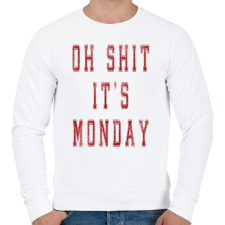 PRINTFASHION It's monday. - Férfi pulóver - Fehér férfi pulóver, kardigán