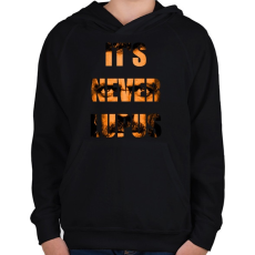 PRINTFASHION IT'S NEVER LUPUS - Gyerek kapucnis pulóver - Fekete