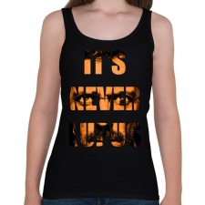 PRINTFASHION IT'S NEVER LUPUS - Női atléta - Fekete női trikó