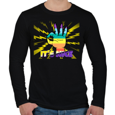 PRINTFASHION IT'S NICE - Férfi hosszú ujjú póló - Fekete férfi póló