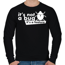 PRINTFASHION It's not a bug, It's a feature - Férfi pulóver - Fekete férfi pulóver, kardigán