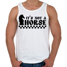 PRINTFASHION It's not a horse - Férfi atléta - Fehér atléta, trikó