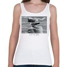 PRINTFASHION It's OK - szobrok - Női atléta - Fehér