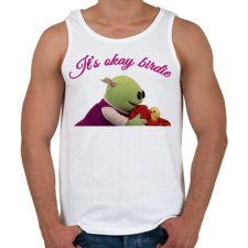 PRINTFASHION It's okay birdie - Férfi atléta - Fehér atléta, trikó