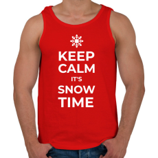 PRINTFASHION IT'S SNOW TIME - Férfi atléta - Piros