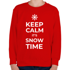 PRINTFASHION IT'S SNOW TIME - Gyerek pulóver - Piros gyerek pulóver, kardigán