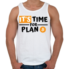 PRINTFASHION IT'S time for PLAN - Férfi atléta - Fehér